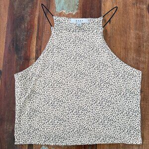 Gaze Animal Print Strappy Crop‎ Top Size M